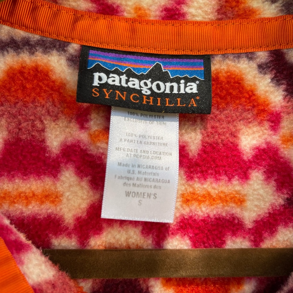 Patagonia Synchilla Snap-T Fleece Wild Desert Alberdeen Berry W-Sm Pre-Owned - Picture 3 of 4